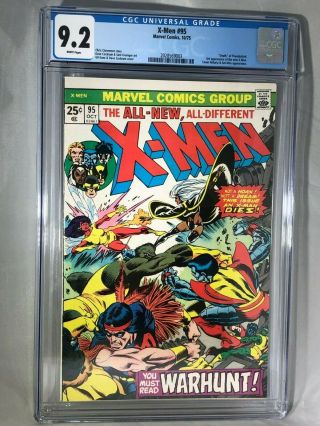 X - Men 95 Cgc 9.  2 Nm - Marvel Comics 10/75 1975 Claremont White Thunderbird Death