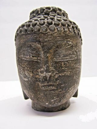 Vintage Carved Stone Buddha Head 4 - 5 "