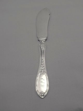 Charles C.  Shaver Utica Ny Coin Silver 1860 7 - 3/8 " Master Butter Knife 3345