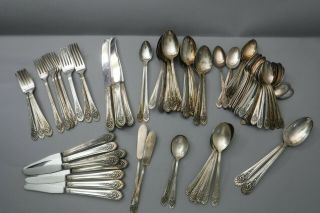 90pc Wm Rogers Jubilee Silverplate Flatware Crafts Or Use Mostly Teaspoons