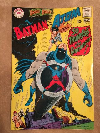 The Brave And The Bold Comic Book 77,  Dc Batman And The Atom 1968 Very Fine