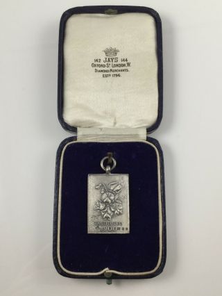 Hallmarked Silver National Sweet Pea Society Medal W Box Horticulture Award 1935