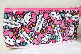 NWT 2014 Sanrio Hello Kitty Japanimation Comic Pink Twin Tail Pen Pouch Case 4