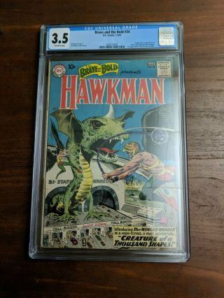 Brave And The Bold 34 Cgc 3.  5 Dc 1961 1st Silver Hawkman Key Book H11 127 Cm