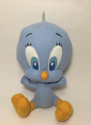 11” (baby Looney Tunes) Warner Bro Blue Tweety Bird Soft Plush Stuffed Doll 11”