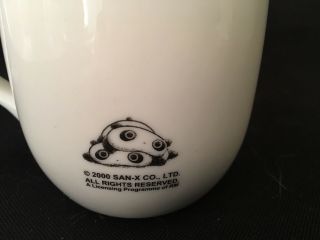 2000 San - X Tarepanda Tare Panda On Top Lidded Coffee Tea Ceramic Mug Hello Kitty 7