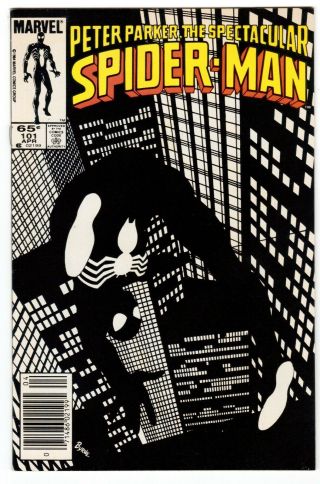 Spectacular Spider - Man 101 (1985) Early Venom Black Costume Vf/nm 9.  0