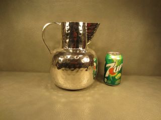 Vintage Hammered Silver Plated Water Beverage Pitcher