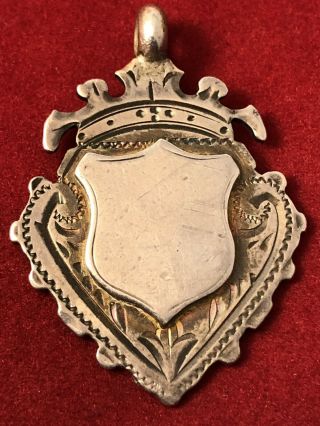 Victorian 1899 Henry Bourne Sterling Pocket Watch Fob Medal Pendant 051519aaf