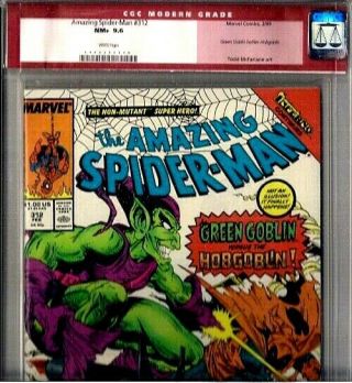 Spiderman 312 Cgc 9.  6 White 1989 Mcfarlane Green Goblin