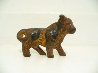 Vintage Cast Iron Miniature Bull Figurine