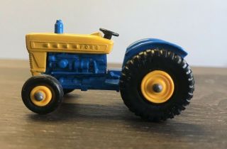 Vintage Matchbox Series No.  39 Ford Tractor Blue/yellow Made In England By Lesney