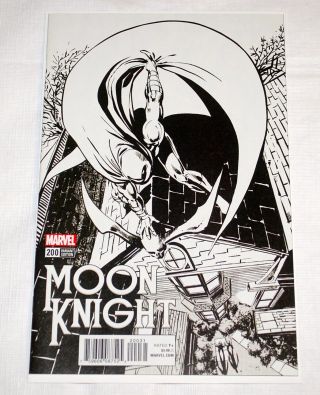 Marvel Comics Moon Knight 200 Bill Sienkiewicz 1:1000 Remastered B&w Variant