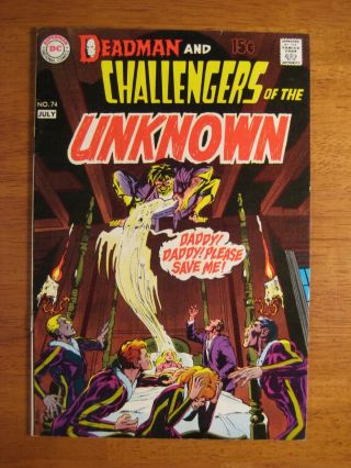 Challengers Of The Unknown 74,  1970,  Adams Cvr Gorgeous Bright,  Glossy (vf, )