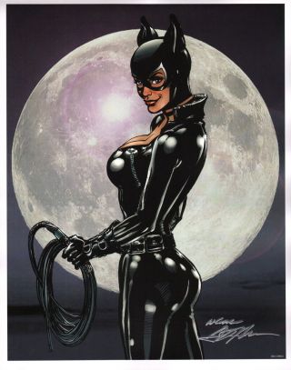 Neal Adams Signed Batman Dc Comics Art Print Catwoman