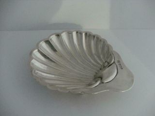 Hallmarked Solid Silver Oyster Dish Sheffield 1900 Shell Design