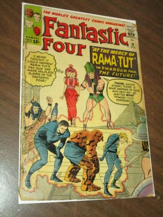 Fantastic Four 19 1st First Appearance Of Pharaoh Rama - Tut Classic Marvel Book
