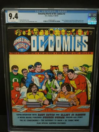 World Of Dc Comics 2 1974 Cgc 9.  4 Wp Bernie Wrightson Centerfold
