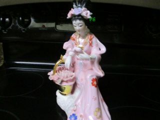 Large Vintage Japanese Woman Porcelain Figure