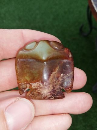 Very Old Rare Chinese Hongshan Culture Nephrite Jade Hand Carved Hawk