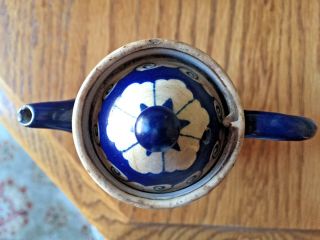 Rare Antique Signed Blue & White Chinese Japanese Asian Ceramic Teapot 5