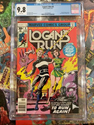 Logans Run 6 (1977) Cgc 9.  8 First Solo Thanos Story White Pages Key