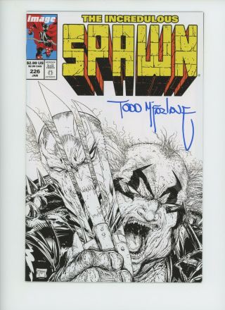 Spawn 226 Sketch B&w Image Comic Book Homage Cover Signed Todd Mcfarlane