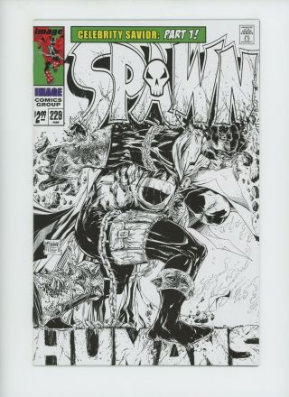 Spawn 299 Sketch B&w Image Comic Book Homage Hulk Cover Todd Mcfarlane