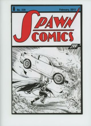 Spawn 228 Sketch B&w 1:25 Image Comic Book Homage Cover Todd Mcfarlane