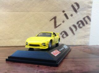 Mazda RX - 7 TYPE R FD3S RedSuns 13B Yellow Real - X 1:72 Diecast Car Initial D ZJP 3