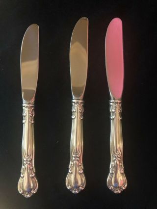 Gorham Chantilly Sterling Butter Knives Hh Set Of 3 No Mono