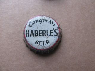 Haberle Congress Cork Beer Cap Syracuse York Vintage 1939 - 1943 Era Ny