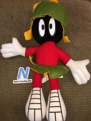 Warner Bros Marvin The Martian Looney Tunes 11 " Plush Doll Toy 1997 Pre - Owned