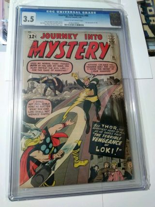 Thor (1st Series Journey Into Mystery) 88 1963 Cgc 3.  5 2nd Loki