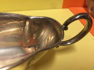 ANTIQUE 1920s.  WEBSTER STERLING SILVER SET OF GRAVY BOAT & UNDERPLATE OVAL TRAY. 7