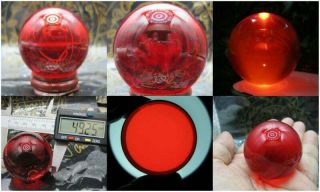 Leklai Kaew Naga Eye Gem Red Sphere Ball Power Luck Wealth Thai Amulet Somporn 8