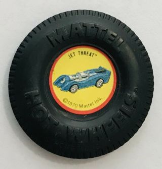 Jet Threat 1970 Mattel Hot Wheels Redline Badge Pin Rare Vintage (a4)
