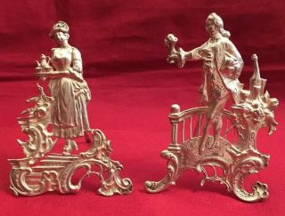 Antique Sterling Silver Plaques,  Regency Couple,  Chester 1901 - 68.  1g