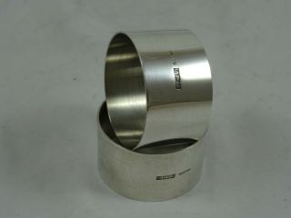 Pair,  Solid Silver Napkin Rings,  1974,  60gm