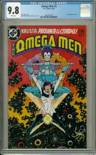 Omega Men 3 (dc Comics,  1983) Cgc Graded 9.  8 White Pages Lobo