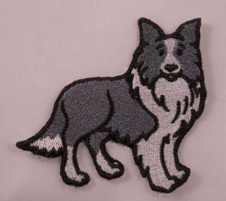 Embroidered Border Collie Puppy Dog Breed Patch Applique Iron On Sew On Usa