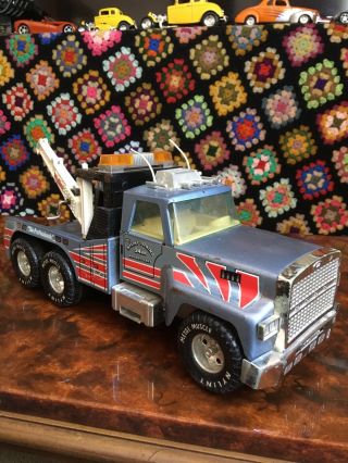 Vintage 1980s Nylint Semi Tow Truck American Made Project Or Parts