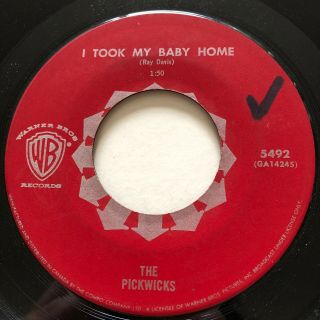 Garage Mod Beat The Pickwicks I Took My Baby Home Warner Bros 45 Rare Canadian