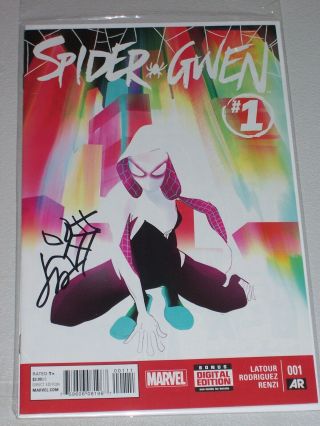Spider - Gwen 1 Vol.  1 (2015) Signed W/remark By Jason Latour Nm