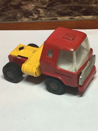 Vintage Metal Semi Cab Only Red And Yellow Made In Japan Toy 3” Length