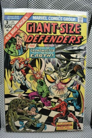 Defenders Giant Size 3 Marvel 1975 1st Appearance Of Korvac Grandmaster 4.  5