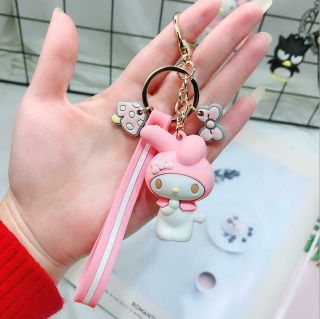 Cute 3d My Melody Bow Keychain Key Chain Car Bag Keyring Lovely Gift For Girls