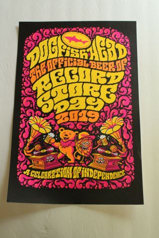 2019 Dogfish Head,  Grateful Dead " Record Store Day " Poster 14 " X 21 "