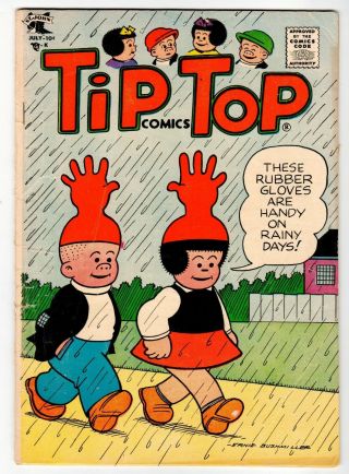 Tip Top Comics 210 - 6 Pages Of Peanuts - G St.  John 1957 Vintage Comic