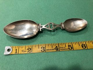 Antique Gorham Sterling Silver Travelers Medicine Folding Spoons 43 Grams 6 3/4